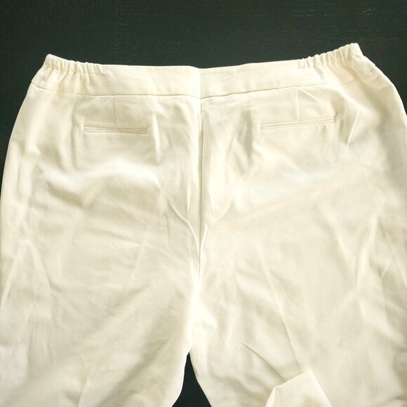 Anne Klein White Classic Minimalist Ankle Dress Pants Sz. 18W & 20W - Picture 9 of 15
